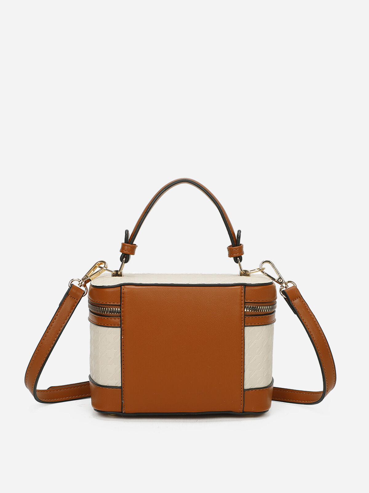 Petit sac vanity bi-matières- beige_et_marron