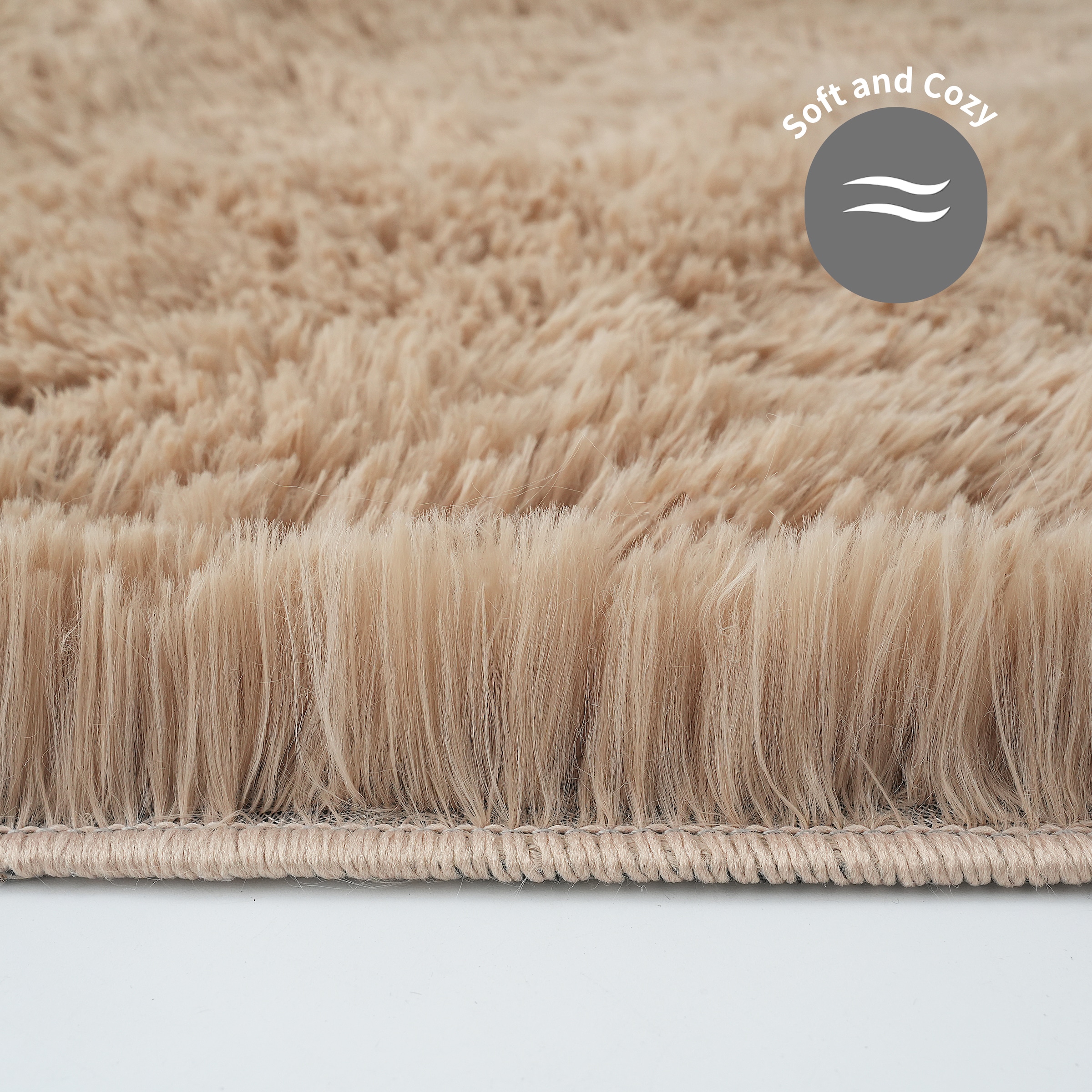 my home Hochflor-Teppich »Leava, besonders weich und kuschelig, leichter Glanz« rechteckig 37 mm Höhe uni, Mikrofaser Teppiche, Plüsch, Wohnzimmer, Schlafzimmer, Esszimmer