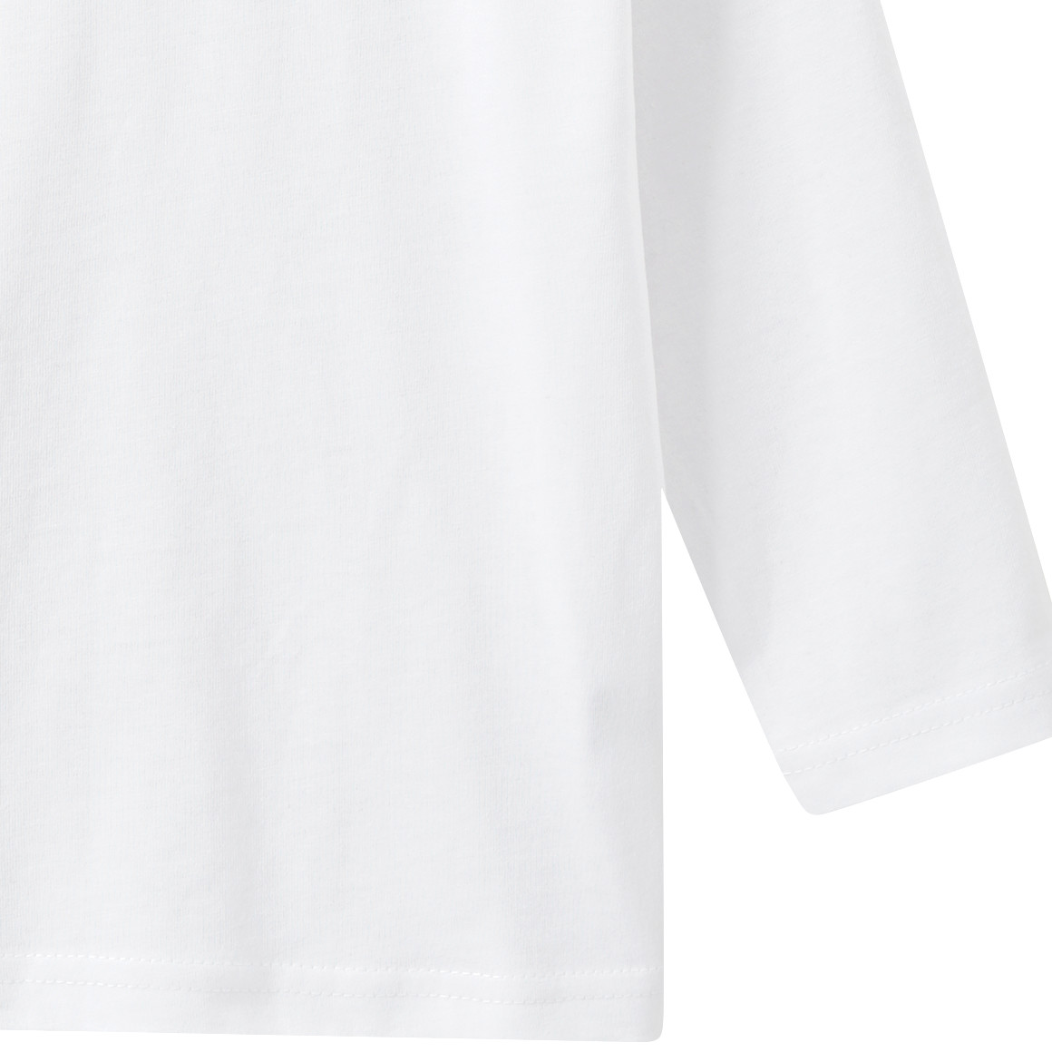 Famy Kinder Langarmshirt im Basic-Look weiss