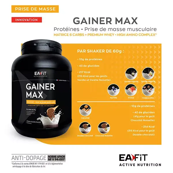 Eafit Gainer Max Chocolat Noisette 1.1kg
