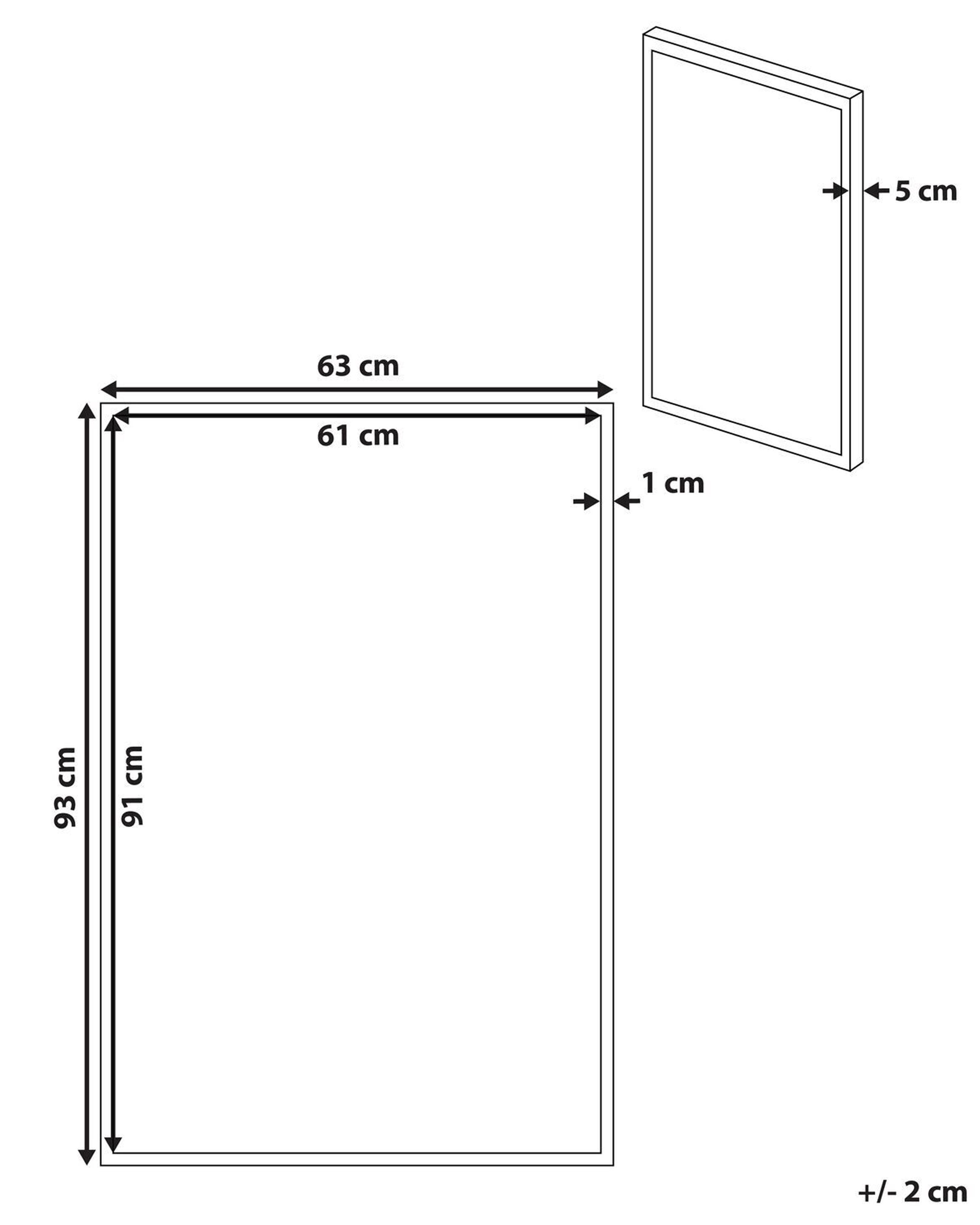 Canvas CAMPLI Dieren motief 63 x 99 cm Grijs