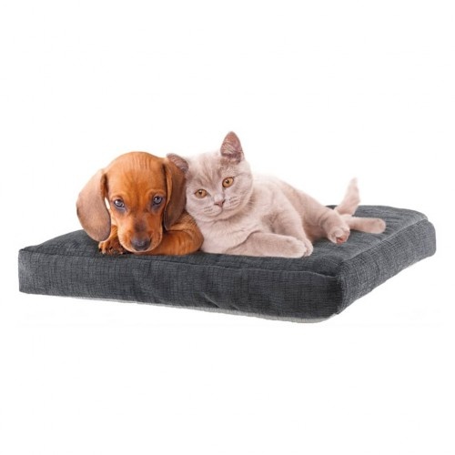 Cama aquecida para animais de estimação, cinza
