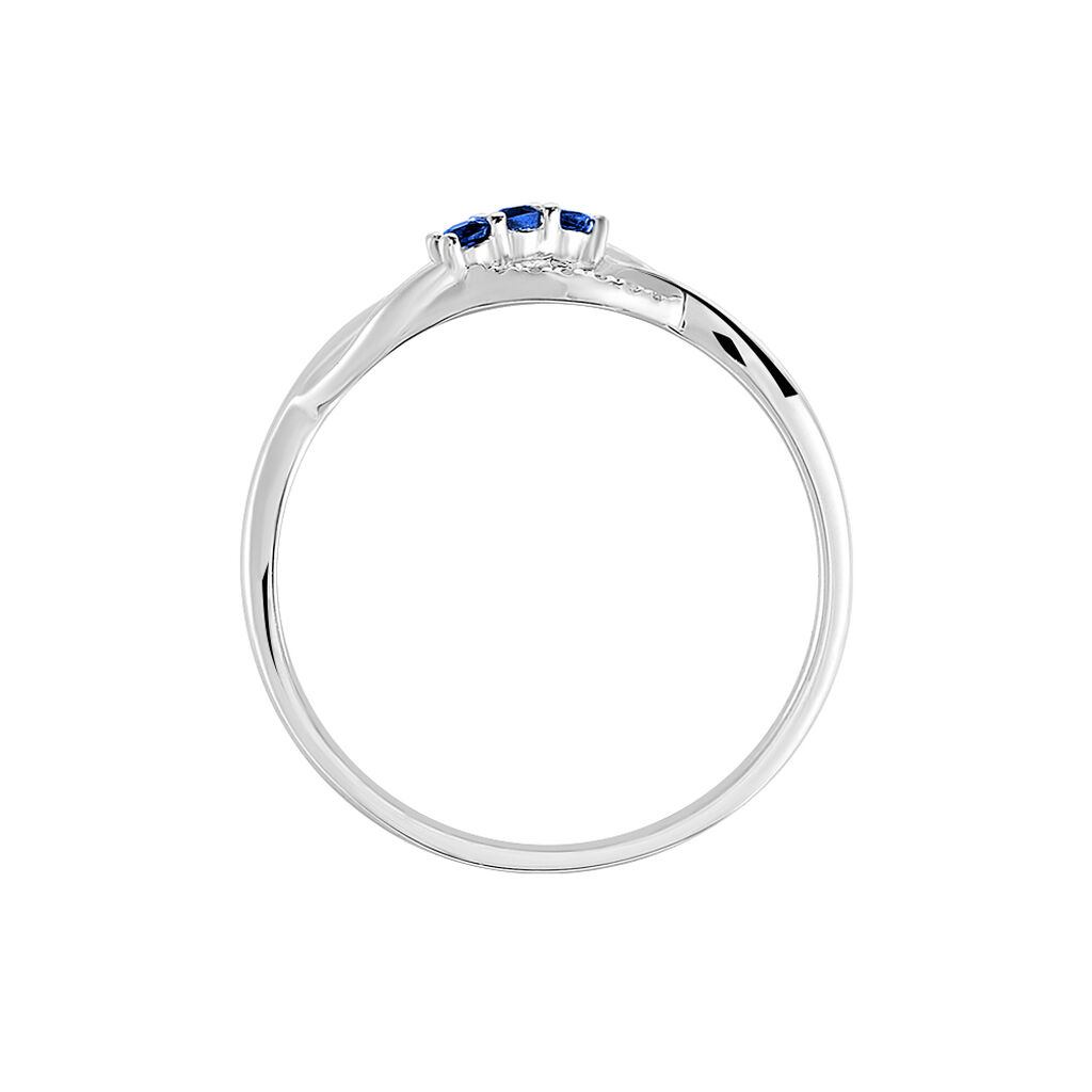 Bague Rosalyne Or Blanc Saphir Et Diamant