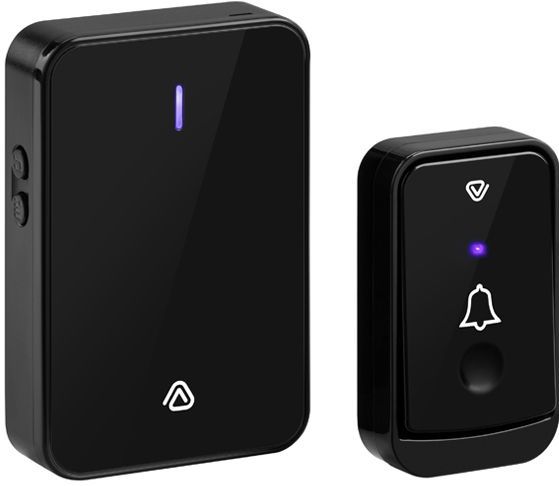 Vlectro Draadloze Deurbel - Zwart - 1 Ontvanger - Waterdicht en Compact Design