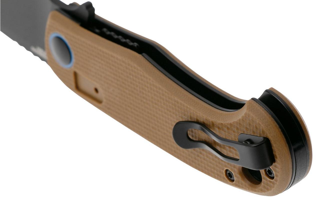CRKT P.S.D. II Black 7910 Coyote Brown G10 zakmes, Jim Hammond design
