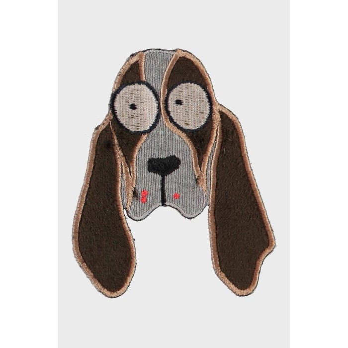 Atelier Veritas-Patch met hond 8x6,5cm