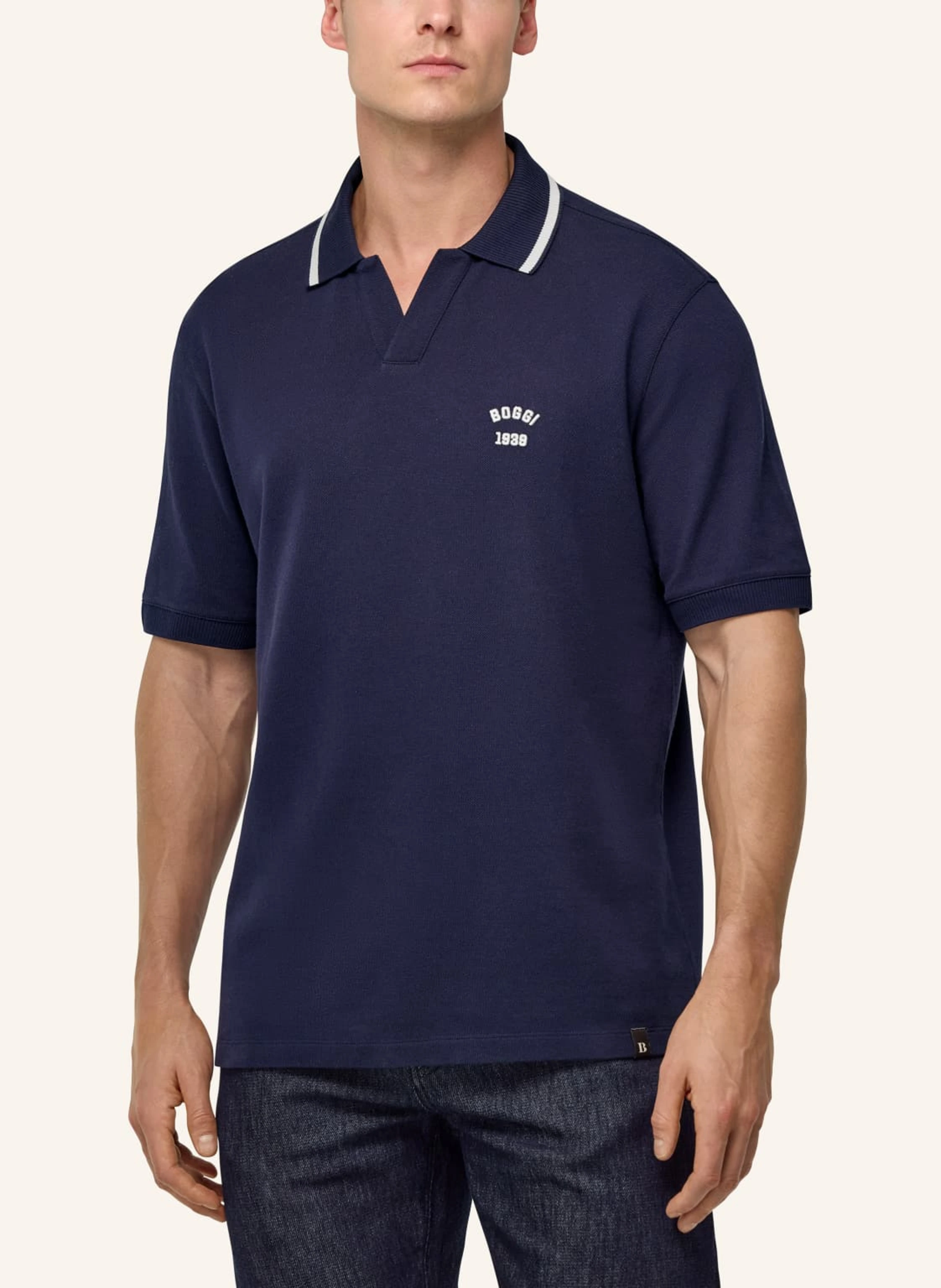 BOGGI MILANO Piqué-Poloshirt