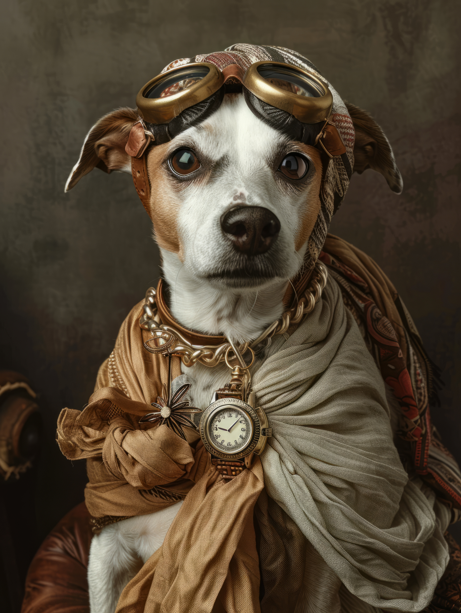 Canvas schilderij van een Russell Terrier 40x60 cm