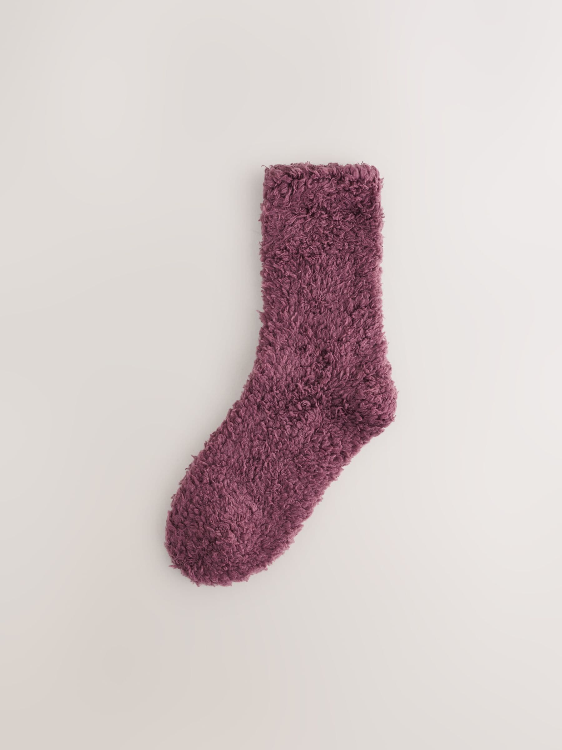 Purple/Mauve - Teddy Borg Cosy Socks 2 Pack