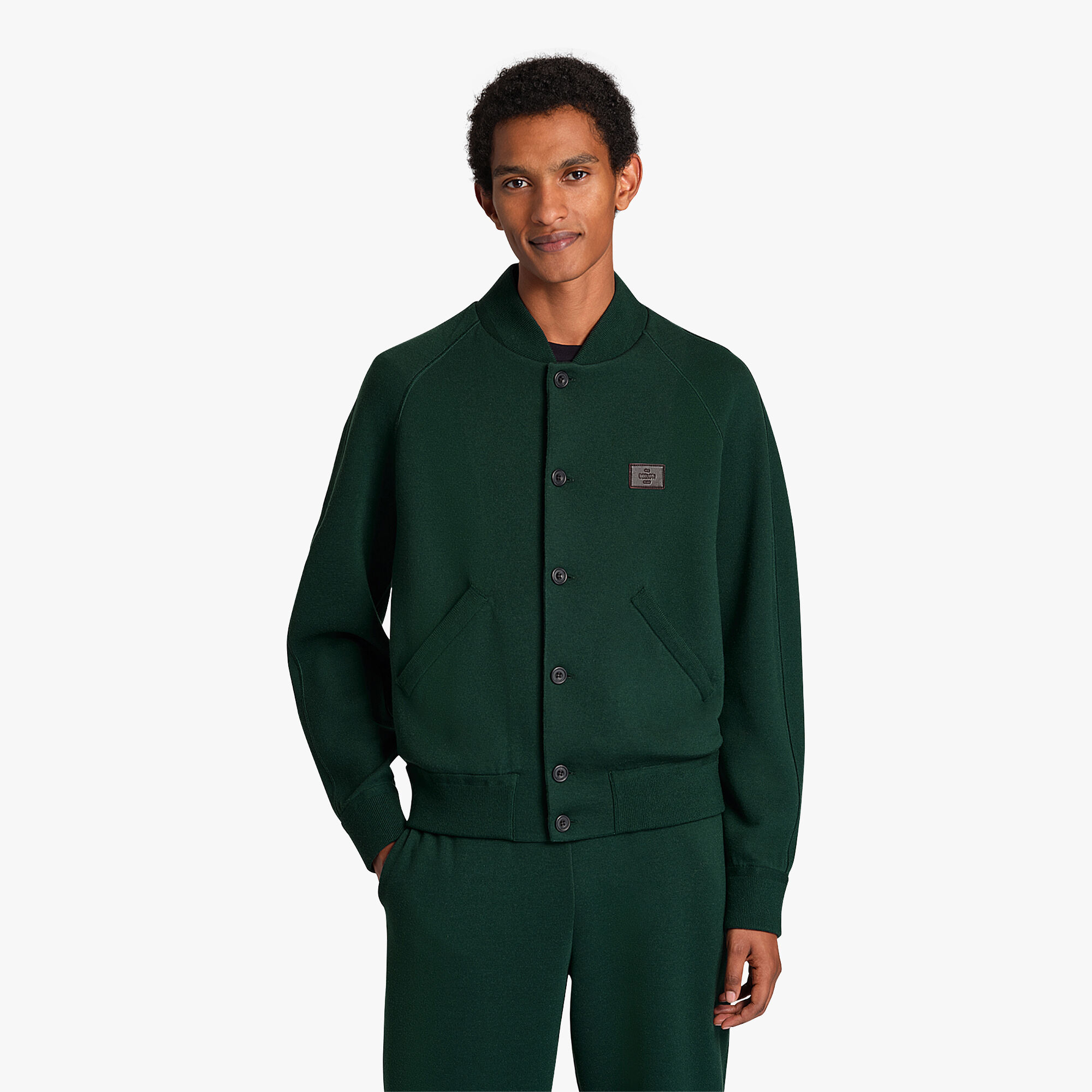 Blouson En Laine Double Face Scritto