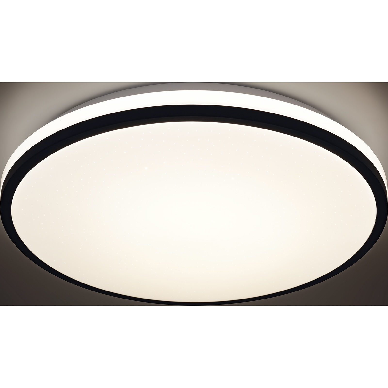 LAMPURA LED-Deckenleuchte - weiß-schwarz - mit Fernbedienung