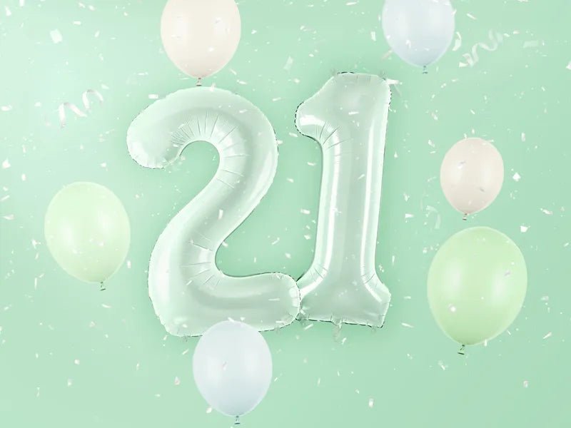 2 Jaar Cijfer Ballon Mintgroen 72cm