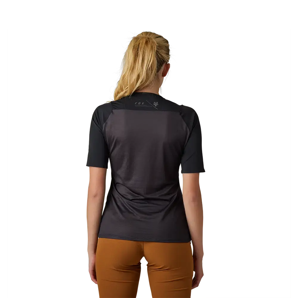 Fox Flexair Ascent MTB Fietsshirt Korte Mouwen Zwart/Grijs Dames