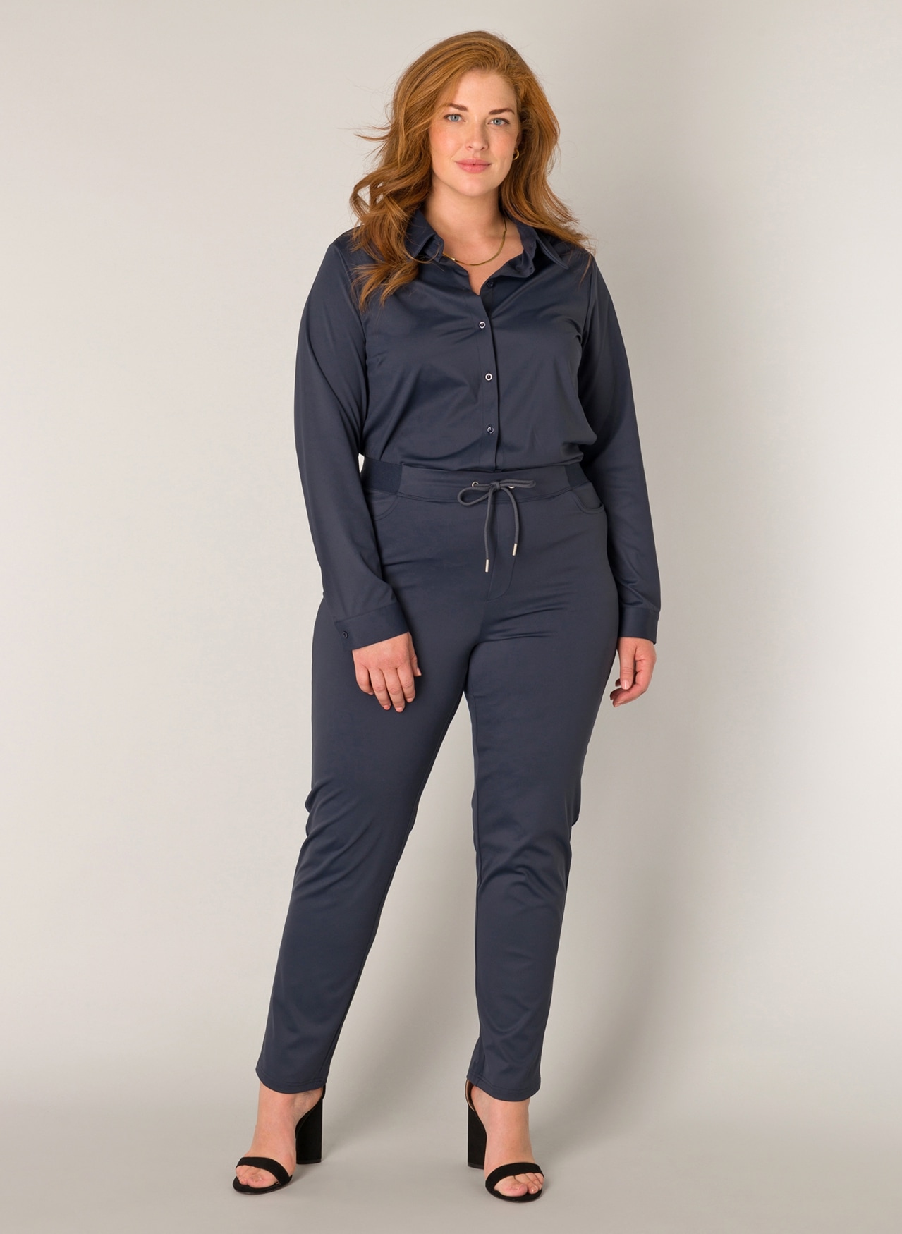 Base Level Curvy Stoffhose »Liana«  Sommerhose mit Stretch und Kordelzug, im Jeggings-Style