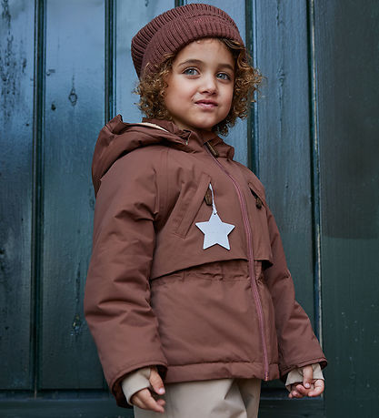 Mini A Ture Winterjacke - Algeana Fleece - Rootbeer Brown