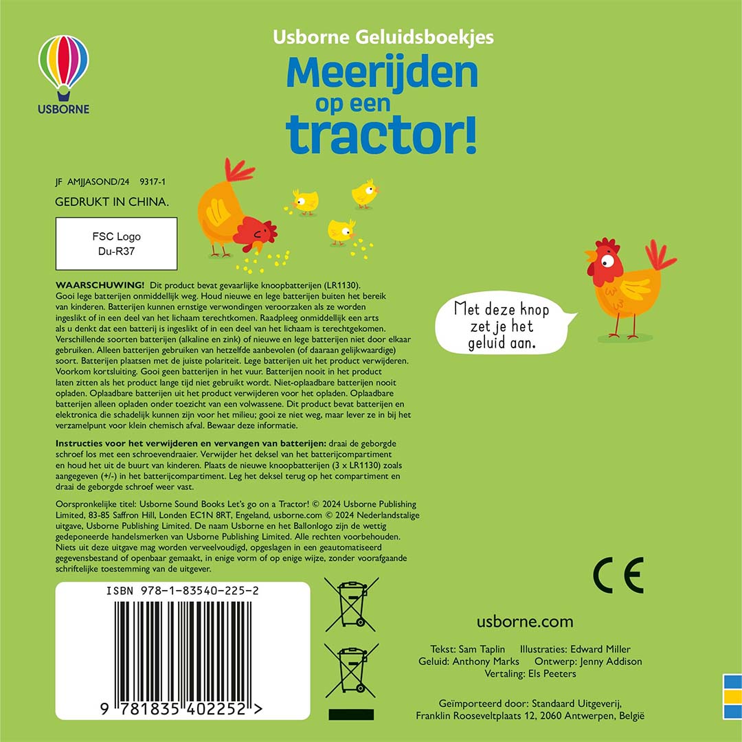 Uitgeverij usborne meerijden op een tractor!