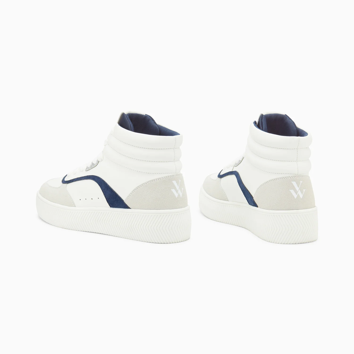 Sneakers-Baskets montantes Jemma blanc et bleu