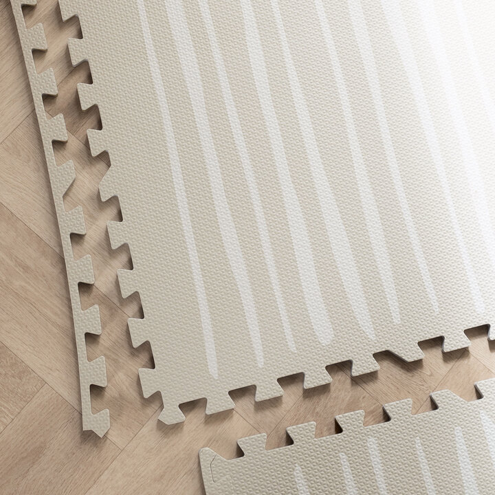 Foam puzzelmat - Alfie Stripes Grijs/Beige