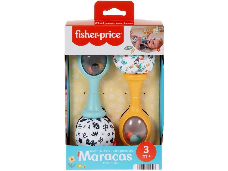 Fisher-Price Rumba-Rasseln Set mit 2 Rasseln für sensorisches Spielen