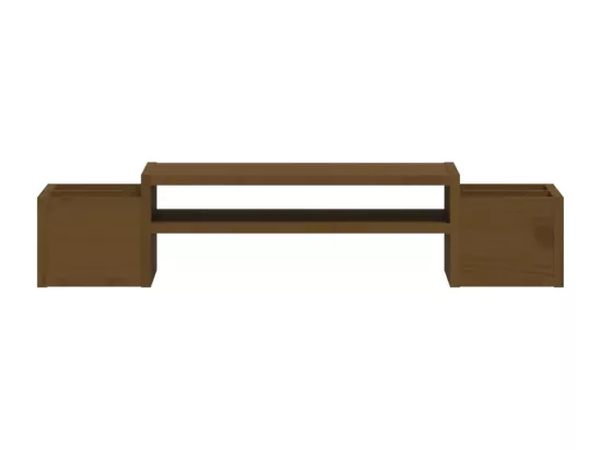 Support de moniteur Marron miel 70x27,5x15cm Bois de pin solide