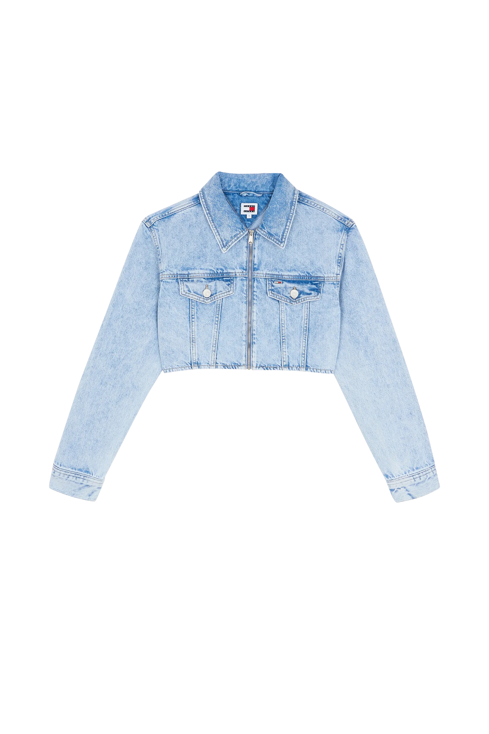 TOMMY JEANS Veste CROP ZIPPER JACKET A Bleu