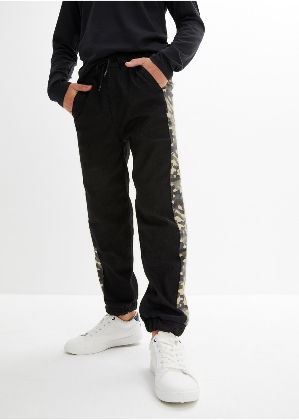 Jean hiver garçon avec empiècement camouflage