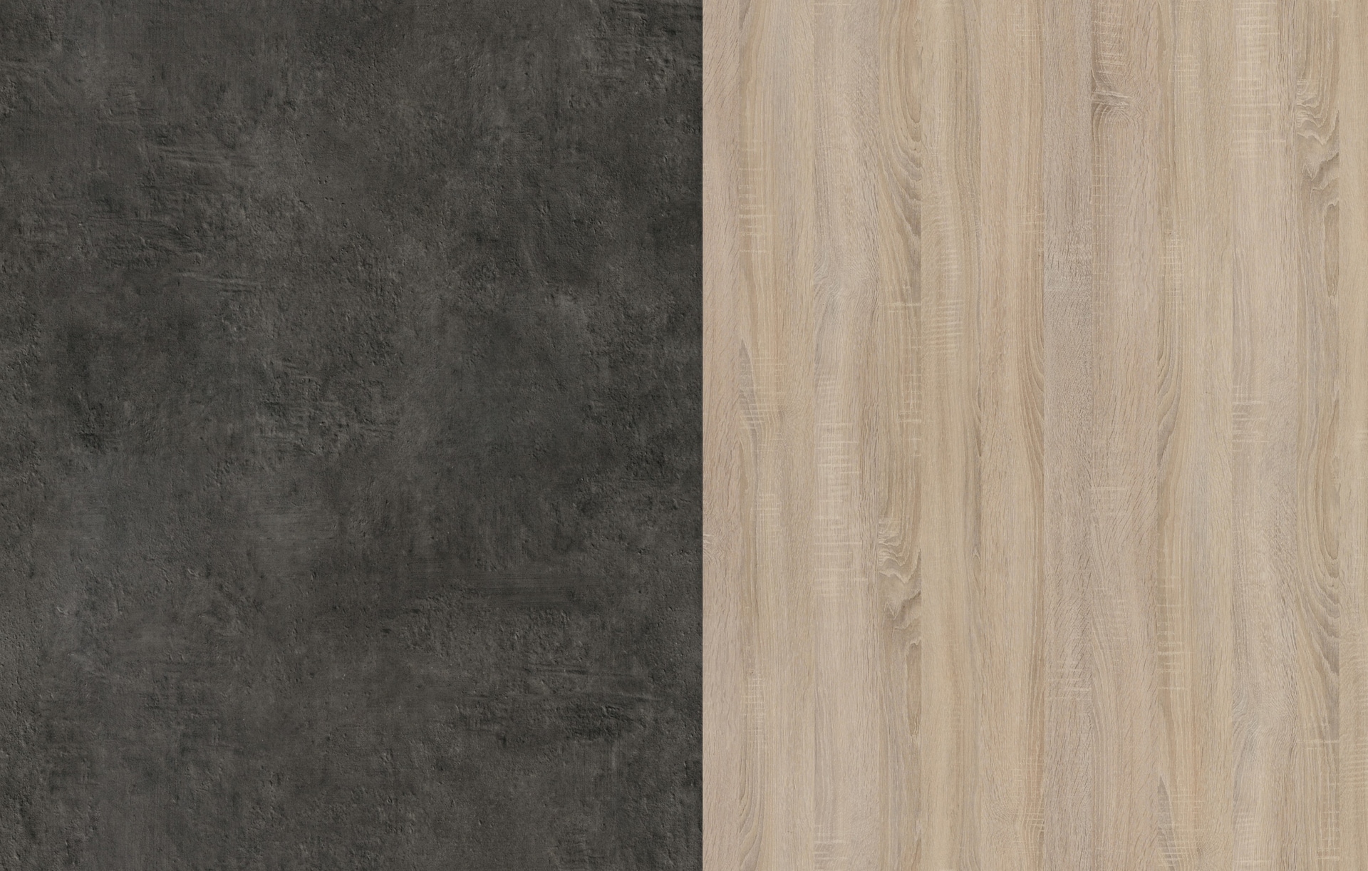 Parisot Küche mit Buffet FUMAY 21Eiche/Beton-Optik ca. 300 x 186 x 60 cm