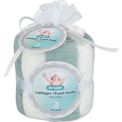 2B Baby Vaskekluter Bambus 10-pack, Grønn