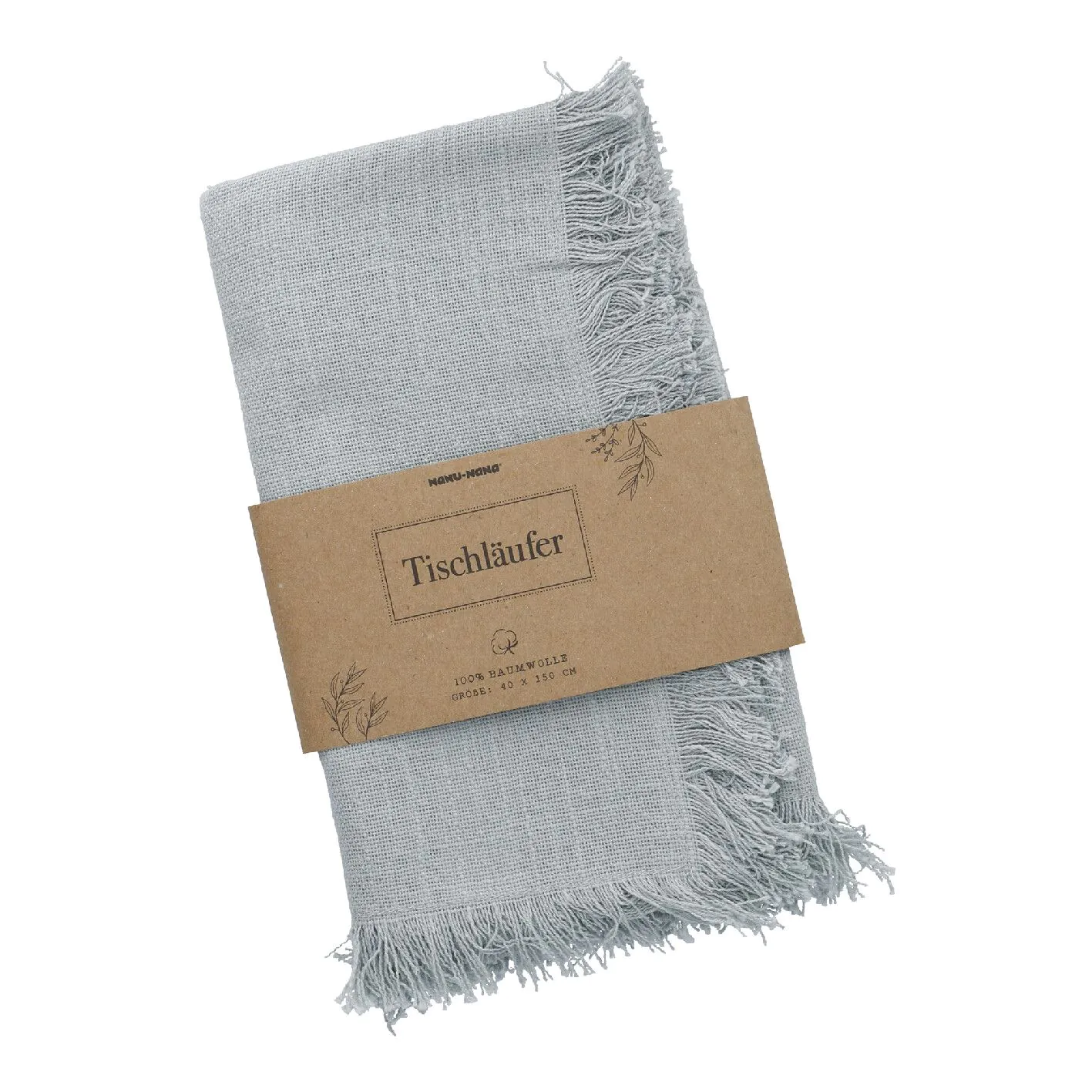 Tischläufer Fransen, blau, 40 x 150 cm