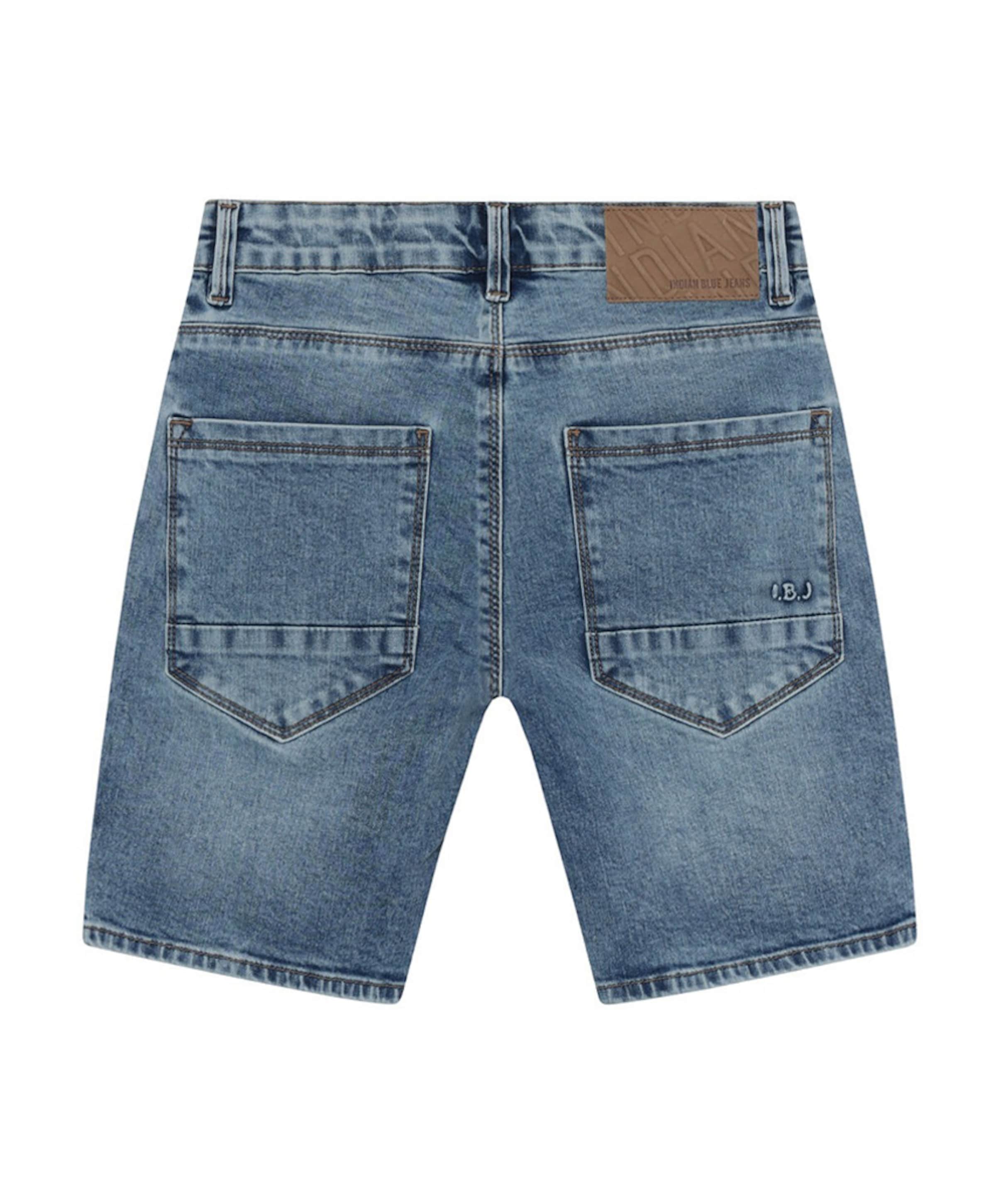 Indian Blue Jeans Wide Denim Blue Jeans jongens korte broek blauw