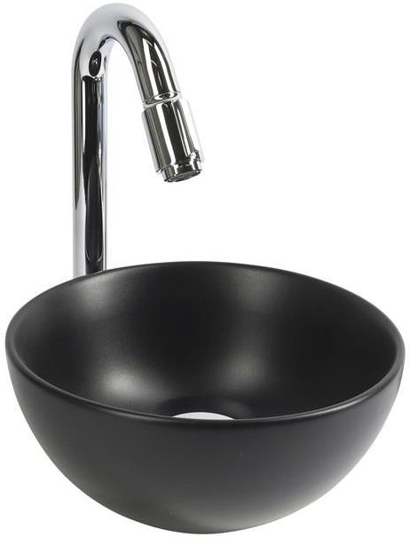 Fontein Waskom Avalon - Mat Zwart - 24 cm - Keramiek