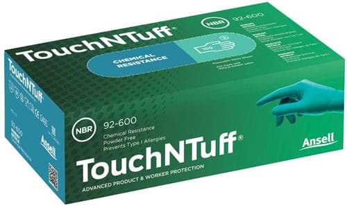 Handske Engangs Touch n Tuff Str 8-9 uden Pudder Nitril Grøn,100 stk/pk
