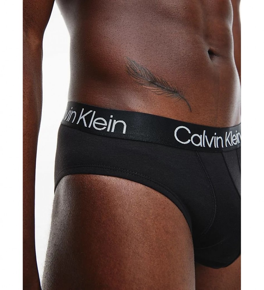 Conjunto de 3 Cuecas Calvin Klein Modern Structure pretas