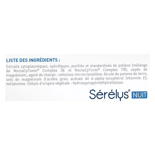 Sérélys Night Melatonina 1,9 ml 30 cápsulas vegetais