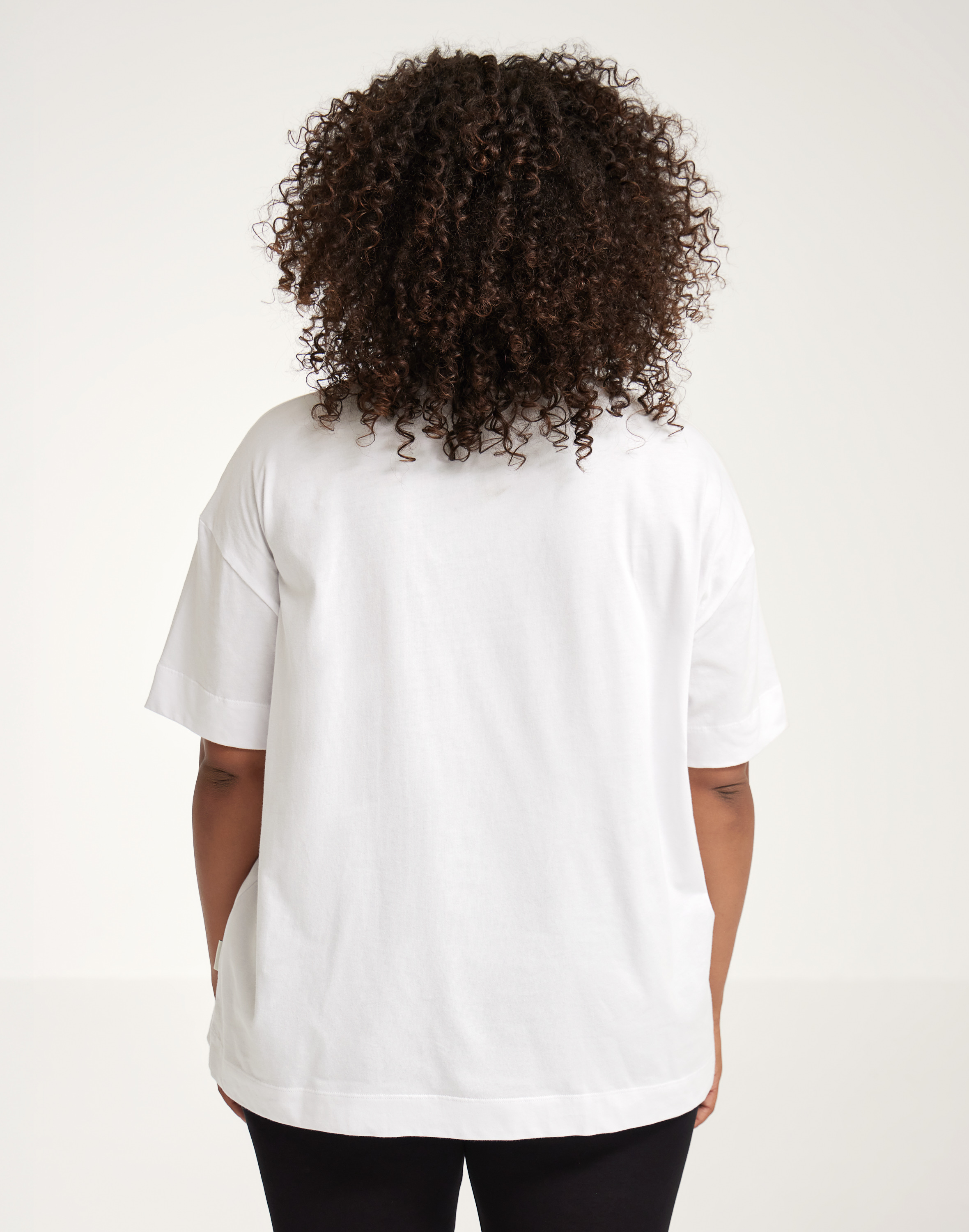T-shirt met wijde pasvorm van katoen voor dames in Caca