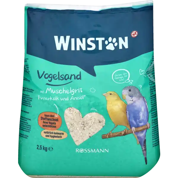 Winston Vogelsand mit Muschelgrit, Futterkalk und Anisöl 2,5 kg