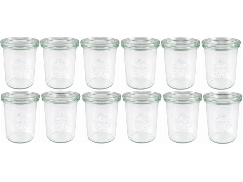 Weck Einmachglas 160 ml, 12 Stück Weck-Gläser Set mit Deckel