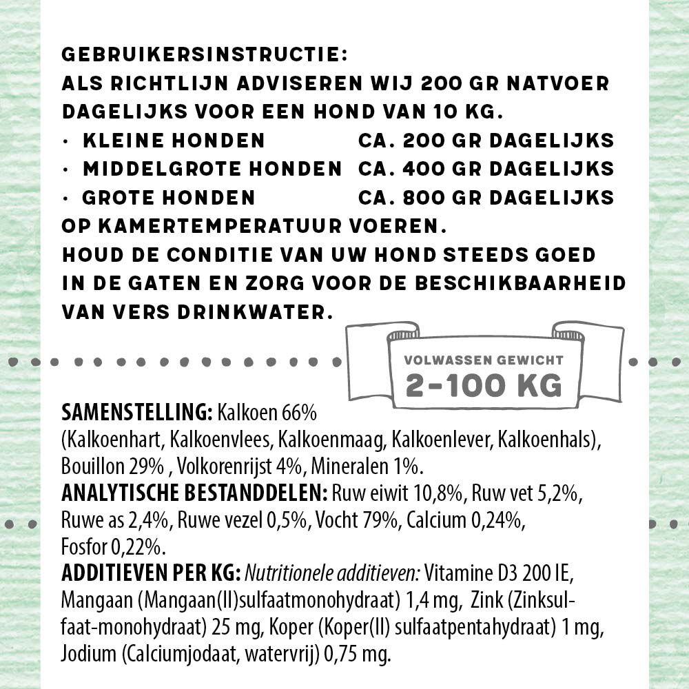 Jarco Dog Blik - Hondenvoer - 400 Gram - rijst, kalkoen