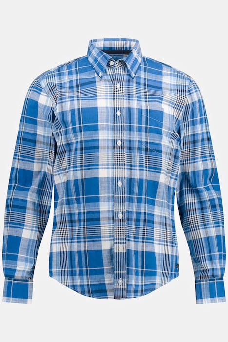 Karohemd, Langarm, Buttondown-Kragen, Modern Fit