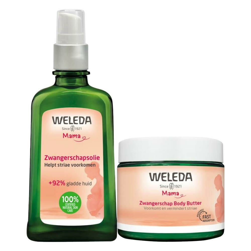 Weleda Mommy-to-be - Zwangerschapsolie 1 x 100 ml & Zwangerschap Body Butter 1 x 150 ml - Pakket