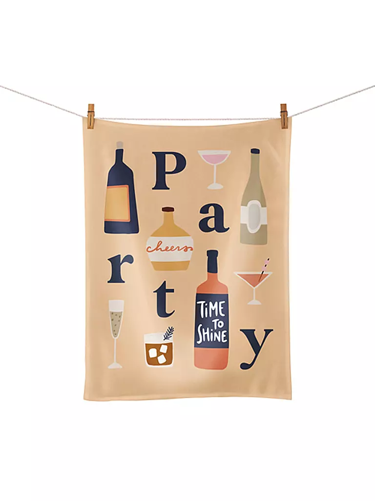 CHIC.MIC Geschirrtuch Organic Kitchen Towel 50x70cm Party orange