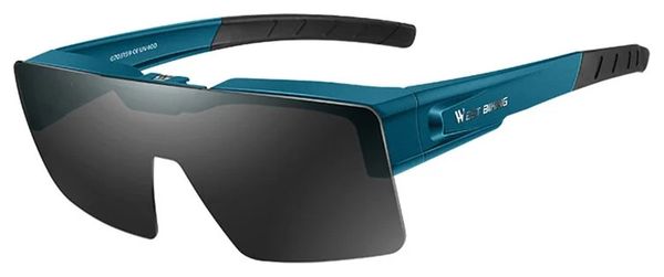 Lunettes de soleil de vélo polarisées photochromiques - bleu