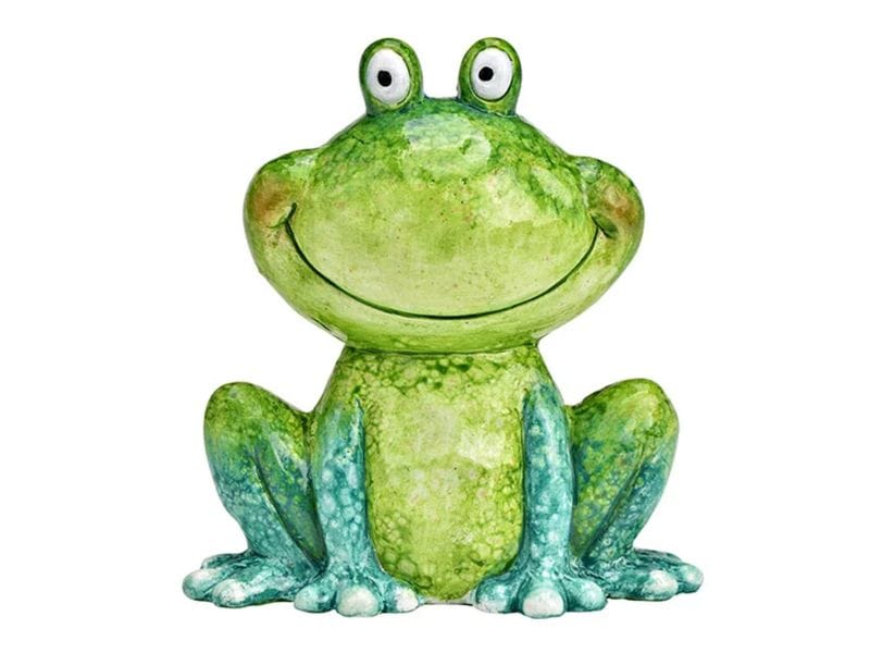 G. Wurm Dekofigur Frosch Grün Keramikaufsteller