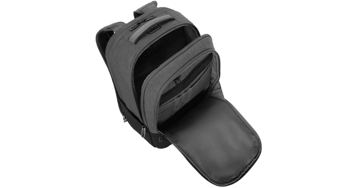 Targus15.6” Cypress Hero Backpack with Find My Locator rugzak  (Grijs)