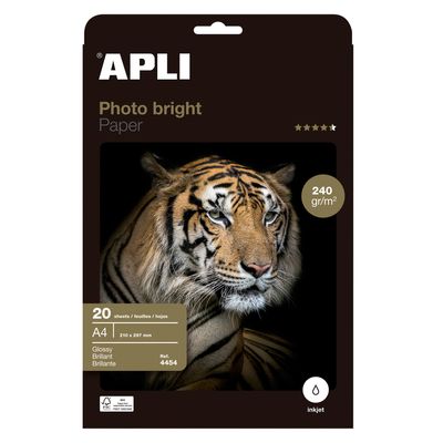 Apli Paper - Papier photo brillant - A4 - 240 g/m² - 20 feuilles