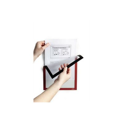 Durable Duraframe Magnetic - 5 Cadres d'affichage magnétiques - A4 - rouge - pour surfaces métalliques