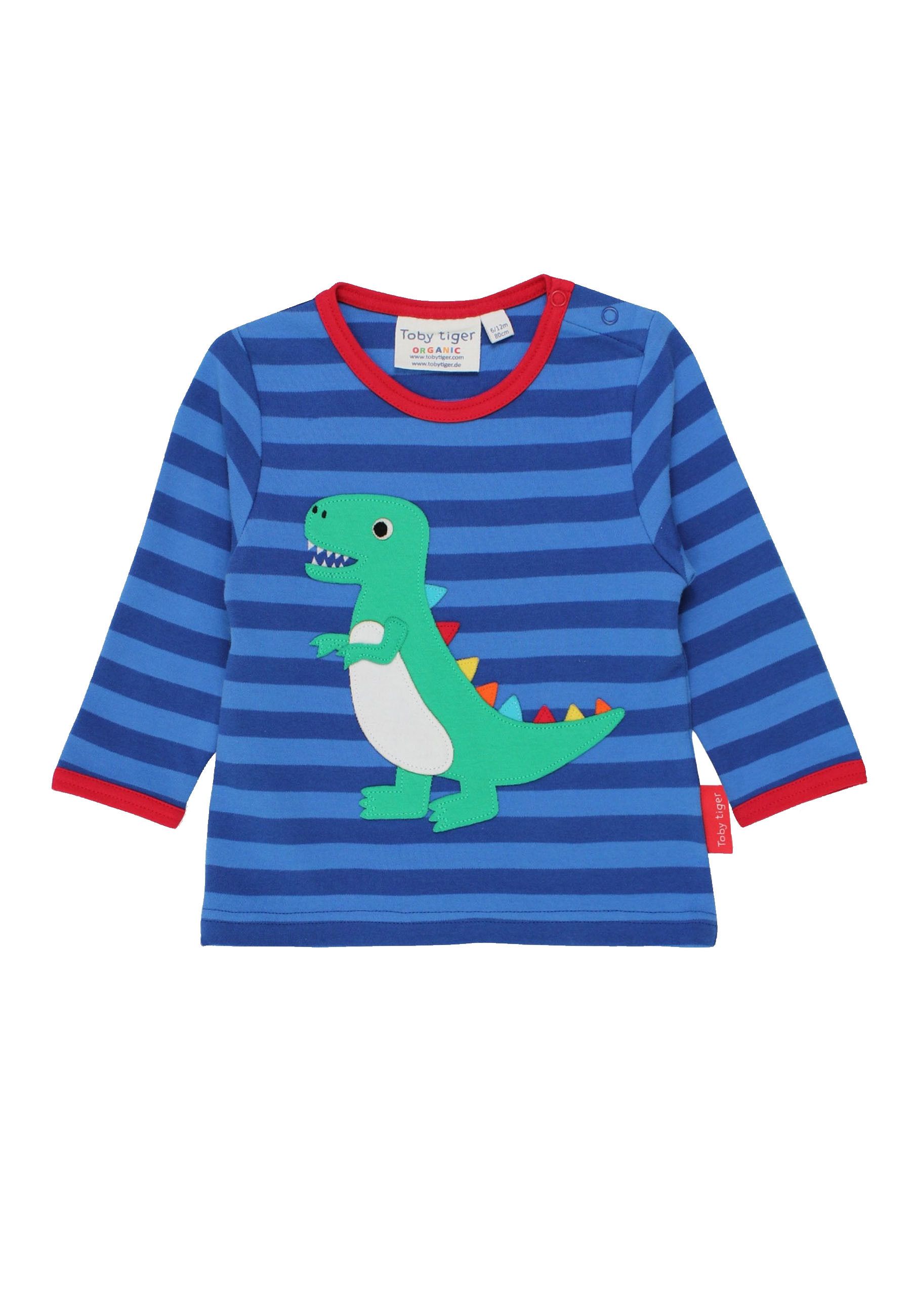 Toby Tiger Langarmshirt mit Happy Green T-REX-Applikation