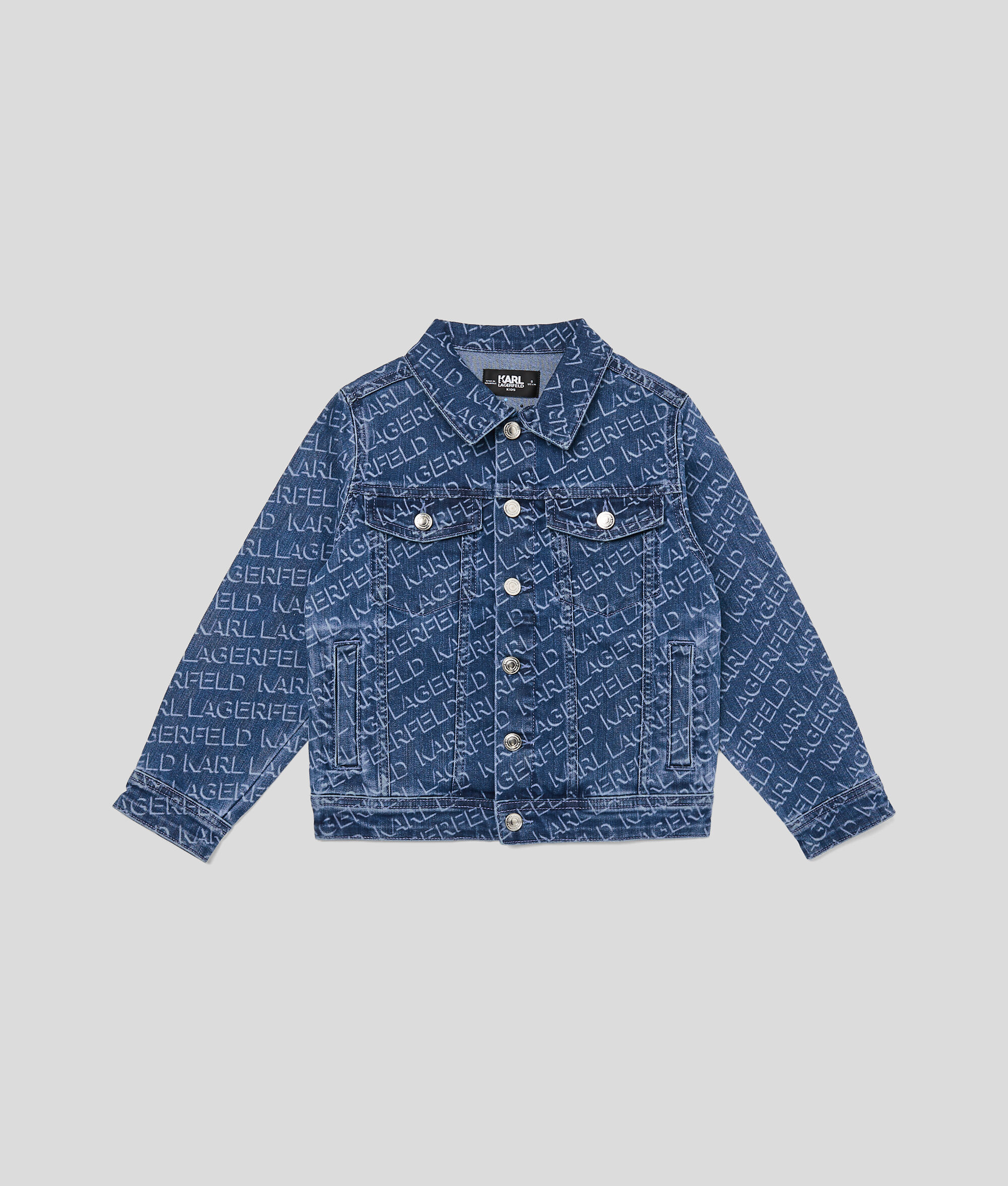 Veste en jean à logo en diagonale pour garçon