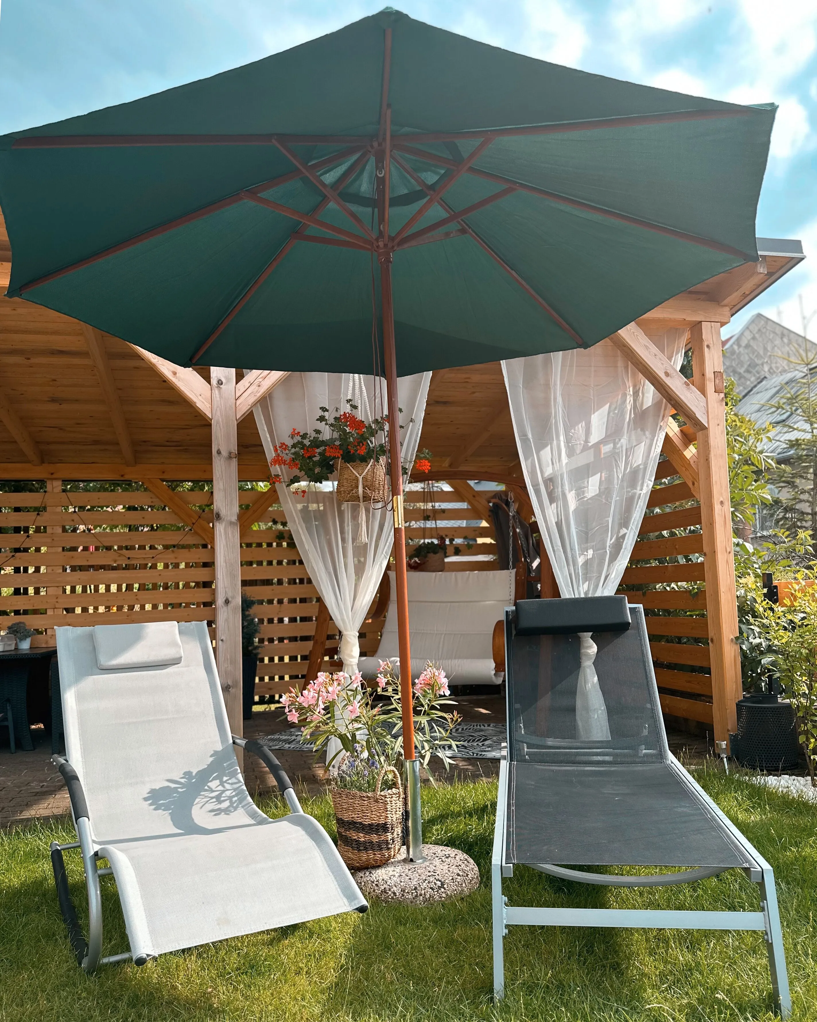 Parasol 270 cm TOSCANA Donkergroen