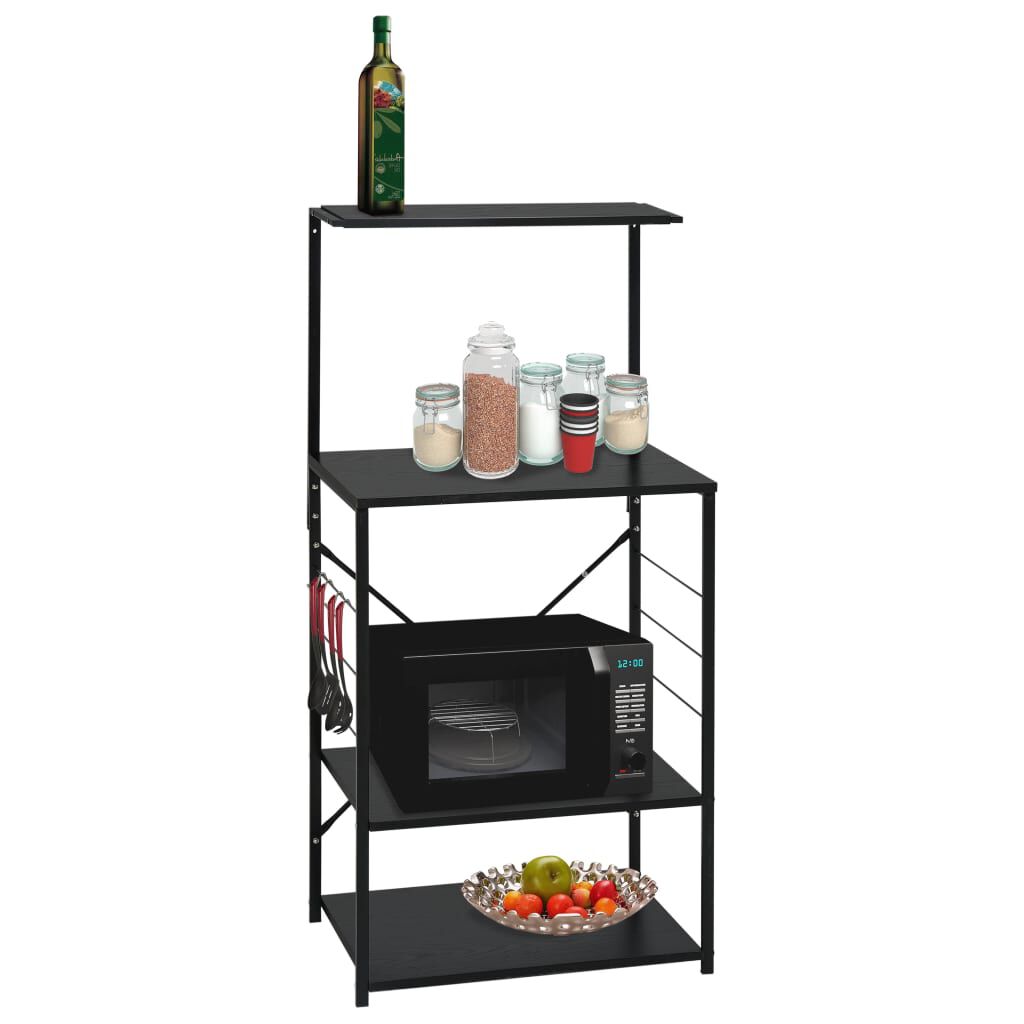 vidaXL Magnetronkast Zwart 60x39,6x123 cm